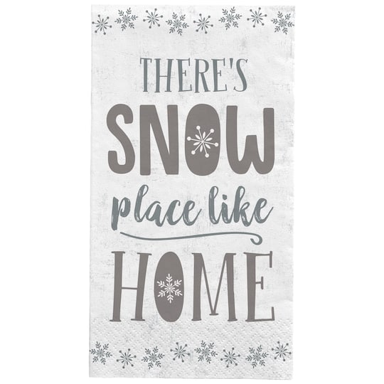 Christmas Snow Place Like Home Paper Guest Towels, 72ct.
